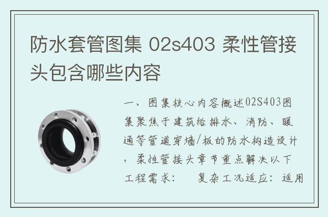 防水套管图集 02s403 柔性管接头